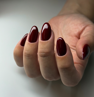 Classic French gel manicure with thin white tip